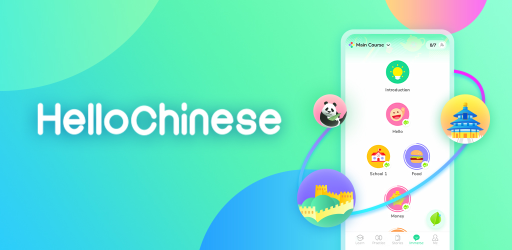 Hello Chinese app interface showing a lesson